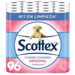 Scottex Original Papel Higiénico 96 rollos, 6 packs de 16 rollos [0'20€/rollo]