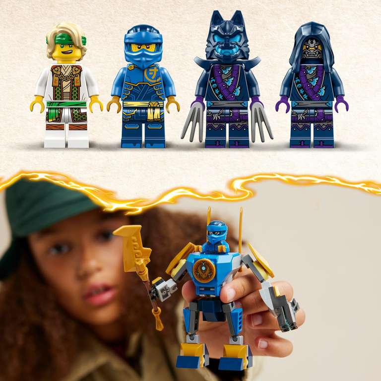 LEGO Ninjago Pack de Combate: Meca de Jay, Juguete de Aventura con Minifigura de Jay y Figura de Acción