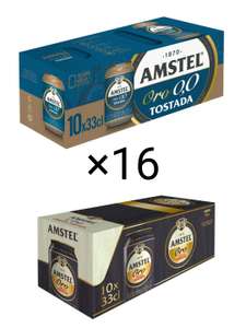 Amstel oro tostada o 0.0 tostada a 0.41€ la lata
