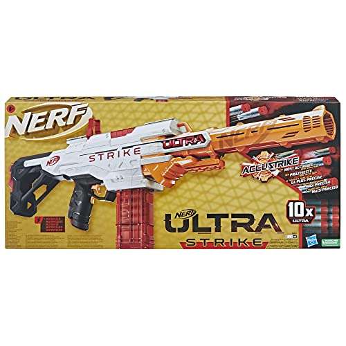 Nerf Lanzador Ultra Strike - 10 Dardos AccuStrike Ultra - Solo Compatible con Dardos Ultra
