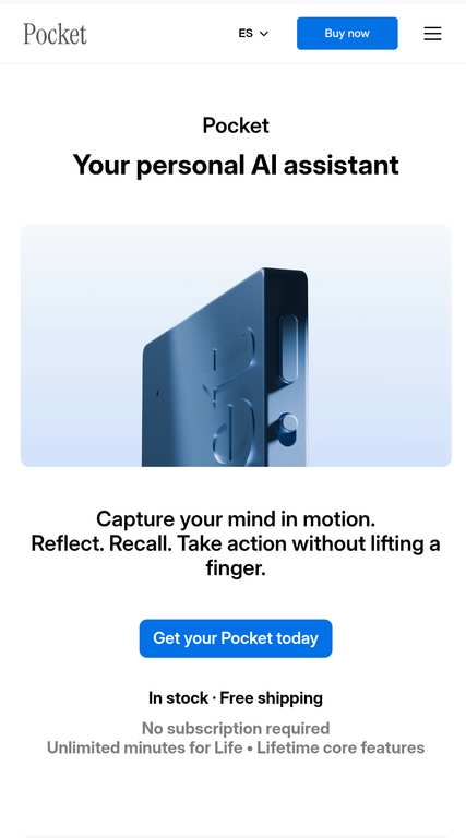Imagen de Pocket AI – Grabadora de voz con