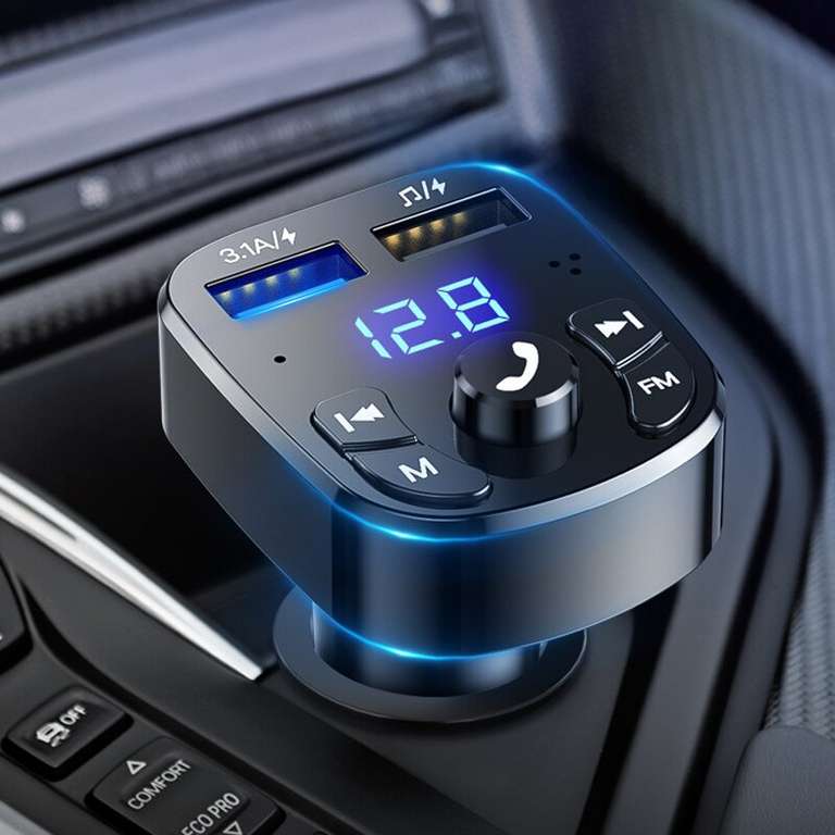 Reproductor MP3 para coche, Cargador USB Dual, receptor Bluetooth, Compatible con Kit transmisor FM 5,0 Chollometro