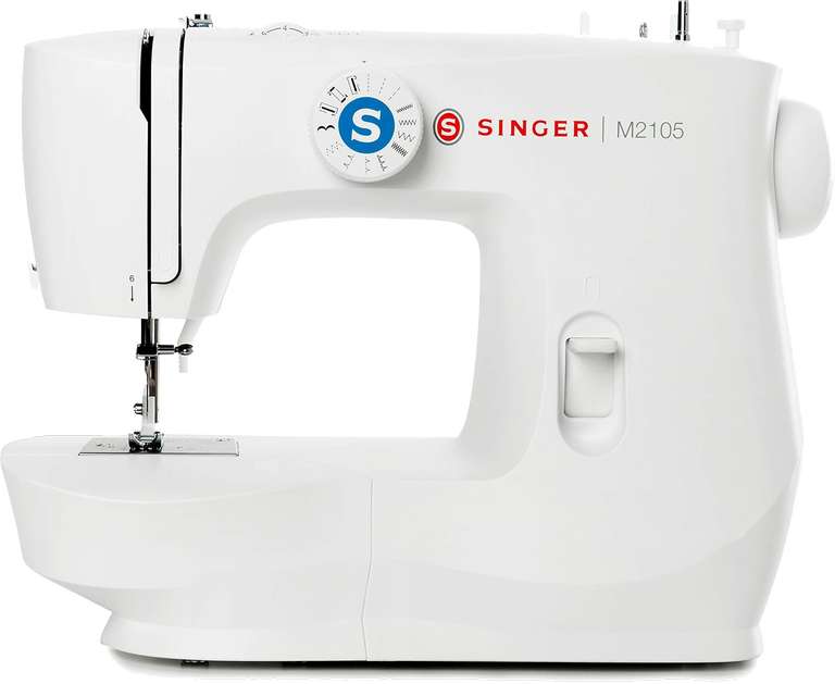 Máquina de coser Singer M2105 con 8 puntadas, ojal en 4 pasos y luz LED
