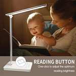 Lámpara LED Escritorio, Flexo Led Escritorio 5 Modos 10 Niveles de Brillo, Lampara Lectura de Protección Ocular con Temporizador