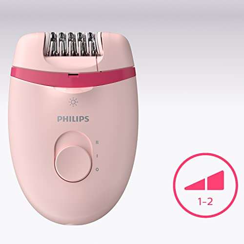Philips Depiladora con cable compacta Philips Satinelle Essential con minidepiladora (modelo BRP531/00)