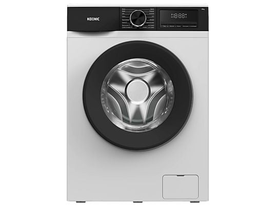 Lavadora carga frontal - KOENIC KWM 12113 A-20 INV, 12 kg, 1400 rpm, 14 programas, Blanco