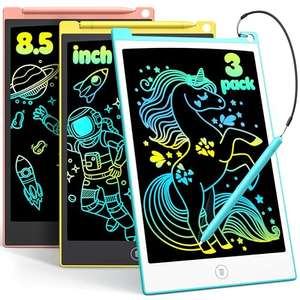 Tableta Escritura LCD Color Paquete de 3, Colorida Pizarra LCD de 8.5 Pulgadas