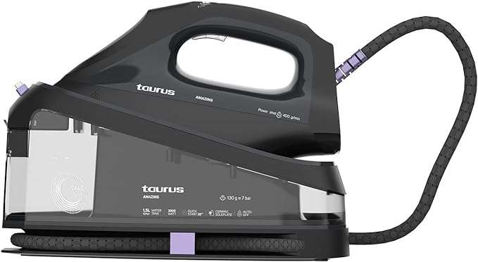 Taurus Amazing SSD3002 Centro de planchado 3000W, depósito 1.5L, suela cerámica