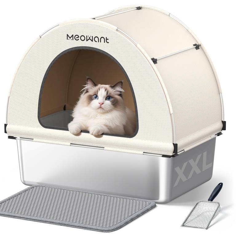 Arenero Gatos XXL MeoWant Acero inoxidable
