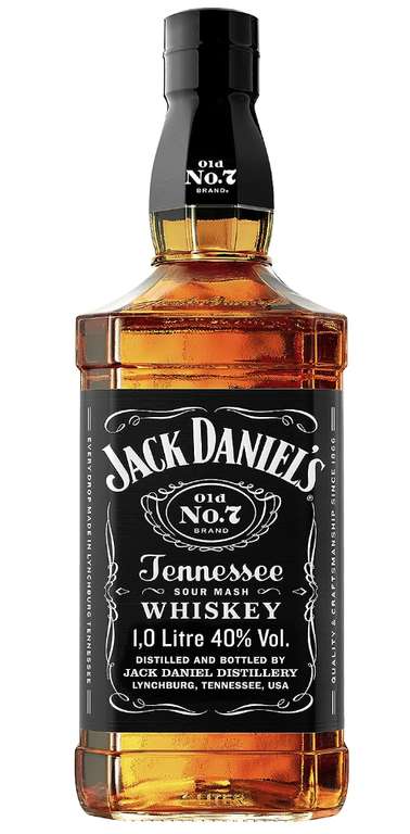 Jack Daniel's Botella 1 L + 8 Vasos de Mini o 12 de Tubo