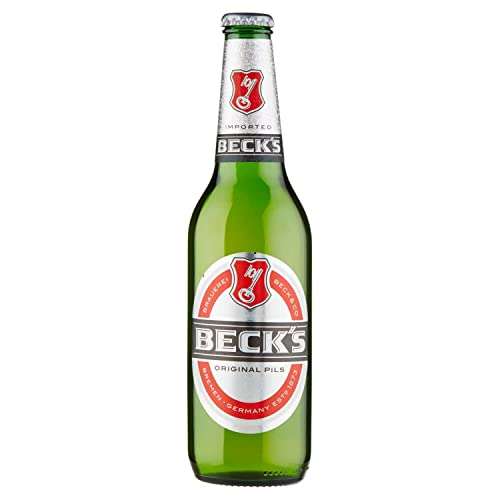 Beck's Cerveza Alemana Lager Estilo Pilsen, de Fermentación Baja, Pack de 12 Botellas de 500 ml, 5% Volumen de Alcohol