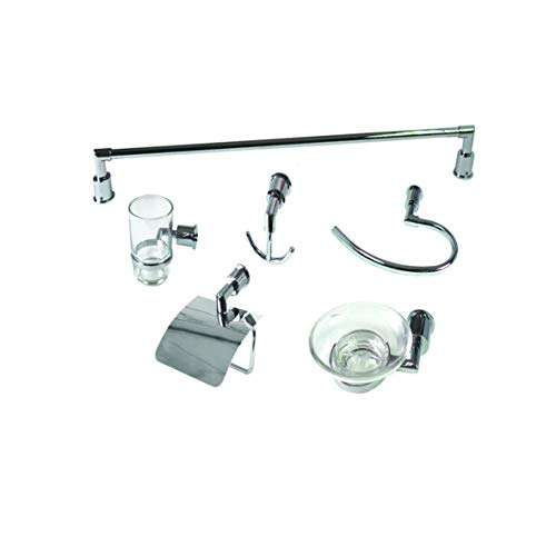 Kit accesorios de baño , Estructura de metal cromado.