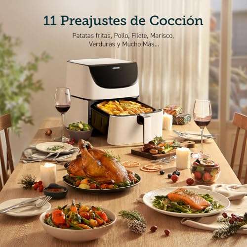 COSORI Freidora sin Aceite 5.5 L, freidora aire caliente con 100 recetas en español