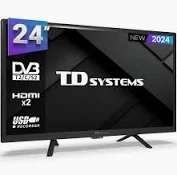 Televisor 24 Pulgadas HD, USB Grabador reproductor, Sintonizador digital DVB-T2/C/S2 - TD Systems K24DLC19H