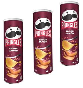 3 x Pringles Jamón. Formato grande 185g [Unidad 1'70€]
