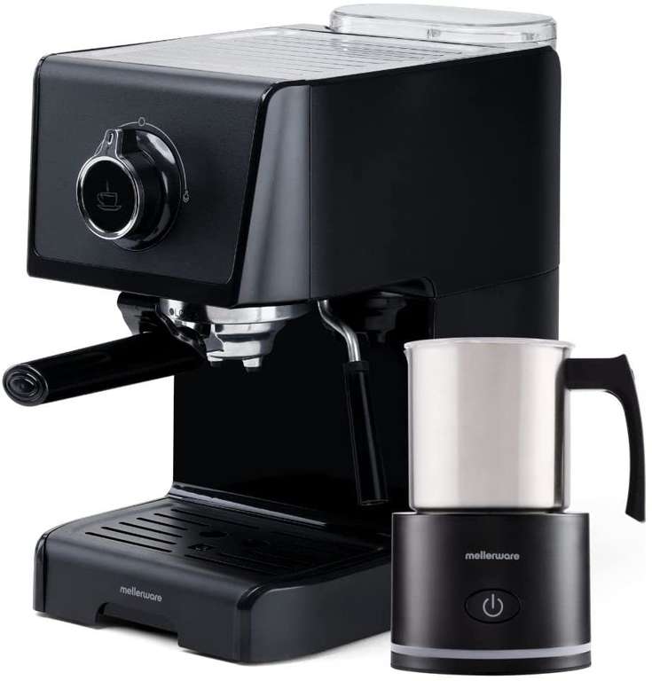 Mellerware - Cafetera Espresso Koffy!1200W | 20 Bar | Bandeja Calientatazas  | Vaporizador Inox Orientable | Café Molido y Monodosis » Chollometro