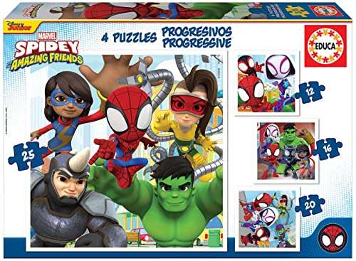 Educa 4 puzzles Progresivos Spidey & His Amazing Friends
