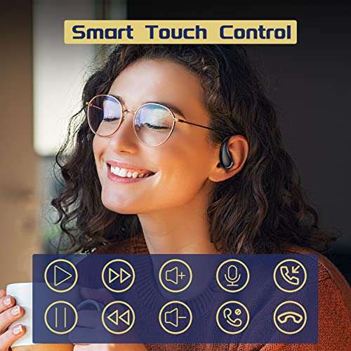 Auriculares Inalámbricos Deportivos, Auriculares Bluetooth 5.3 Inalámbricos con Micrófonos
