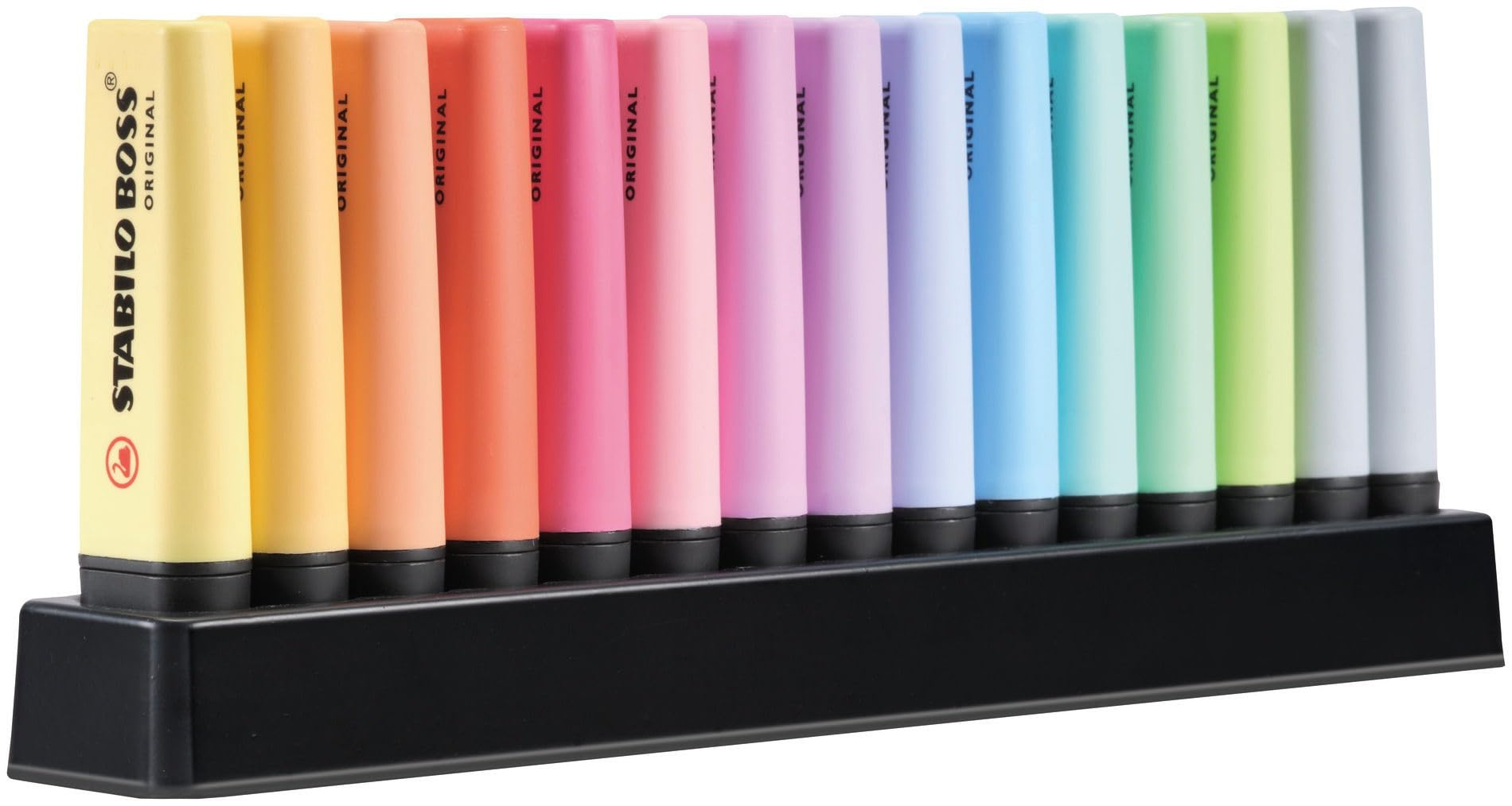 Set de 15 subrayadores STABILO BOSS Original Pastel (Deskset de sobremesa)
