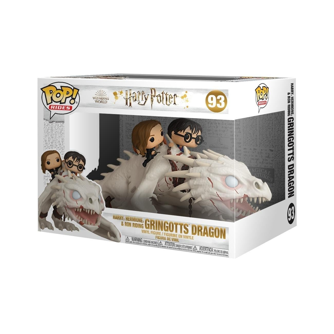 Funko Pop! Ride: Dragon with Harry, Ron, & Hermione - Harry Potter - Figura de Vinilo Coleccionable