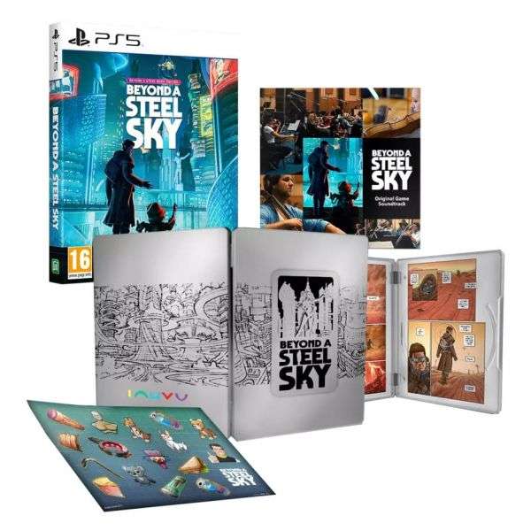 Beyond a Steel Sky - Book Edition (Juego + SteelBook + DLC+ Pegatinas+ Banda sonora) PS5-Switch