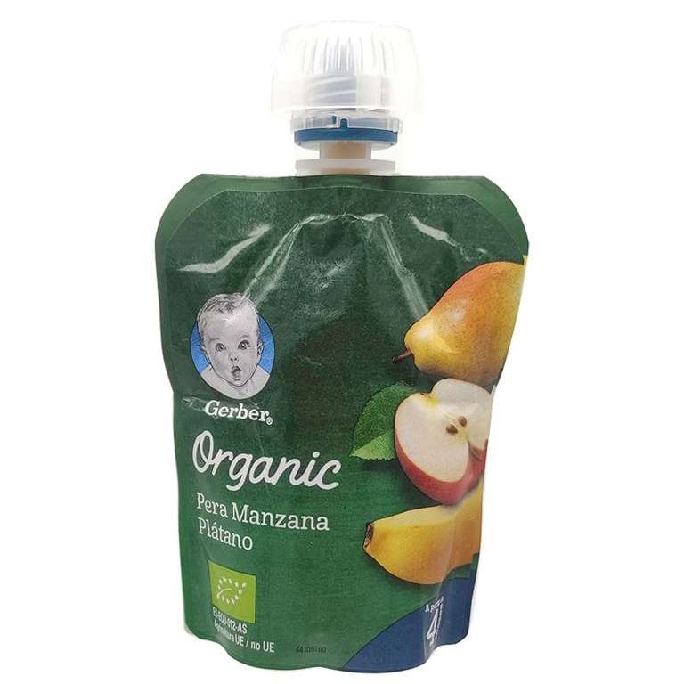 Gerber Organic Pera Manzana Plátano 7x90g