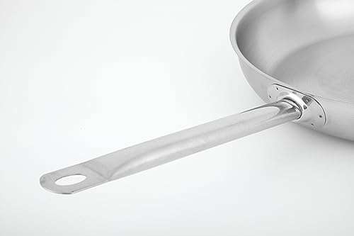METRO Professional Sartén de acero inoxidable, Ø 28 cm, altura: 7.8 cm, inducción y horno hasta max. 240 °C
