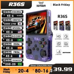 Consola de videojuegos portátil Retro R36S 3,5"