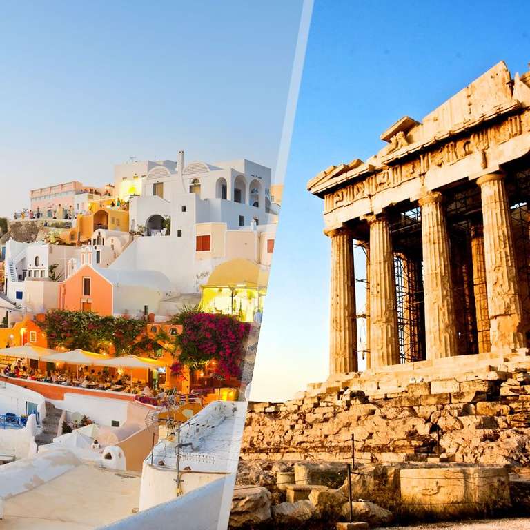 Atenas y Santorini 7 Noches Hoteles 3* + Desayunos + Vuelos + Traslados + Seguros (PxPm2) (Octubre)
