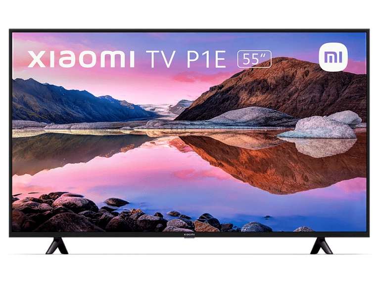 TV LED 55" - Xiaomi TV P1E, UHD 4K, Smart TV, HDR10, Google Assistant, Dolby Audio, DTS-HD, Negro