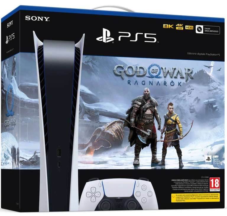 Consola PS5 + juego God of War Ragnarök (Lector o Digital)