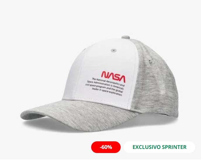 Gorra NASA talla única hombre. Recogida en tinda gratis.