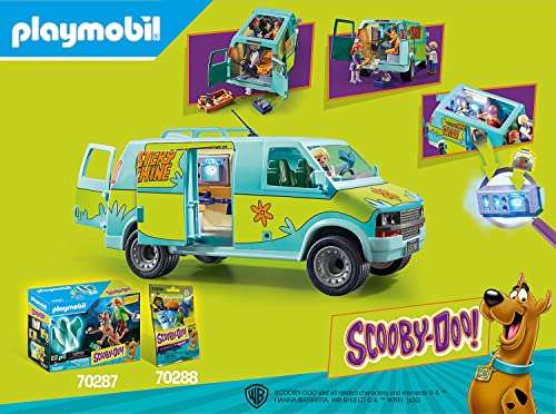 PLAYMOBIL 70286 Scooby-DOO La Máquina del Misterio con Efectos de Luz, A Partir de 4 Años, Multicolor