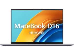 Portátil - Huawei Matebook D16 i5, 16" FHD, Intel Core i5-12450H, 16GB RAM, 512GB SSD, Windows 11 Home, Gris