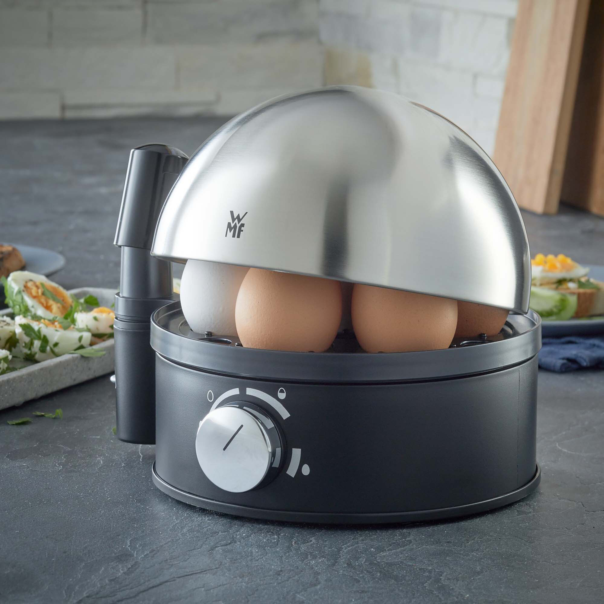 WMF - Stelio Cocedor - 6 Huevos - Cromargan mate