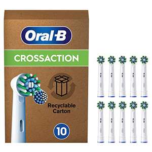 Oral-B Pro CrossAction Recambios para Cepillo de Dientes Eléctrico, Pack de 10 Cabezales, Blanco