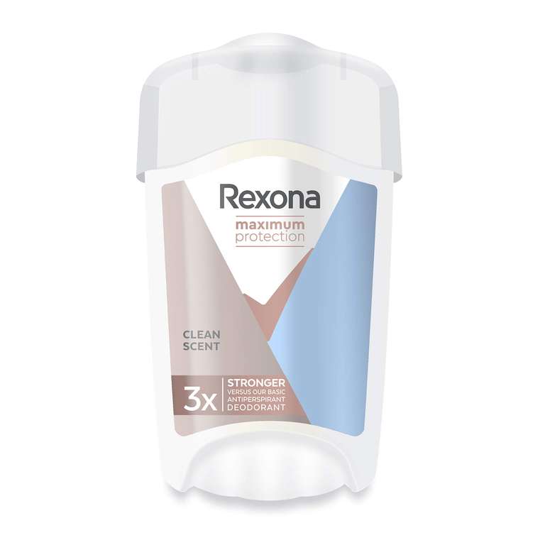 2 x Rexona Maximum Protection Crema Antitranspirante Clean Scent 45 ml [Unidad 2'09€]