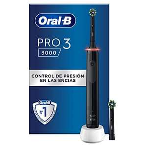 Oral-B Pro 3 3000 Negro Cepillo Eléctrico, Con 2 Cabezales, Diseñado Por Braun