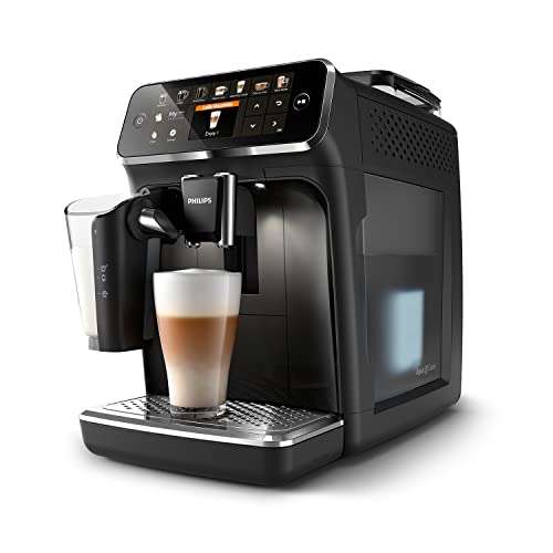 Philips Serie 5400 Cafetera Superautomática - Sistema de Leche LatteGo, 12 Variedades de Café, Pantalla Intuitiva, Negro