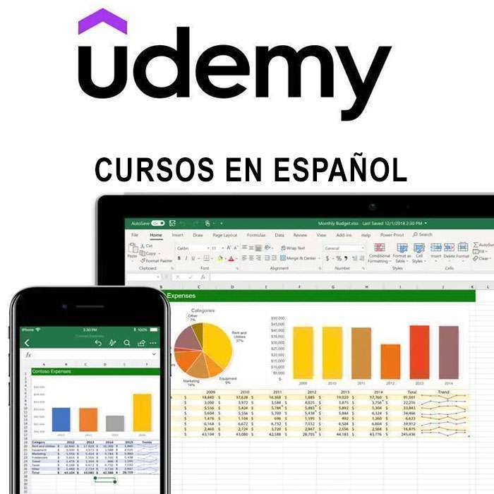 Cursos GRATIS en Español de Excel, Python, Power BI, Java, Programación, SQL, R Studio, MongoDB, NodeJS y otros [UDEMY]