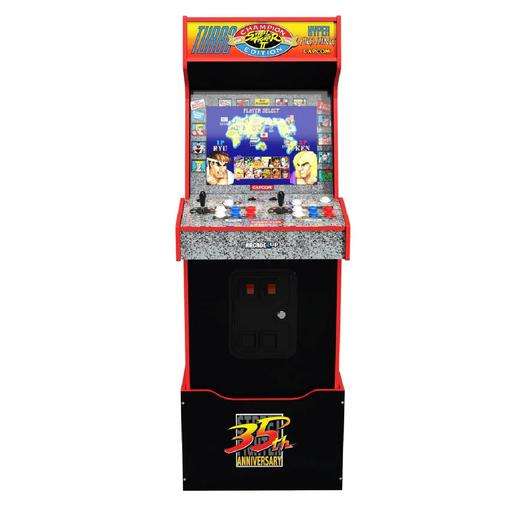 Máquina recreativa Street Fighter II Yoga Flame Edition con alzador Arcade1Up