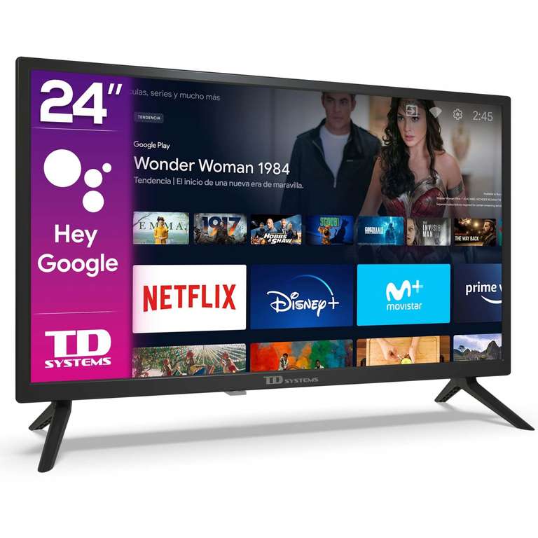 TV LED(24") TD Systems W24CF15XGLE, HD, con Smart TV(también 32" a 139€ +info)