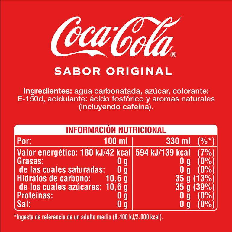 Coca-Cola- Pack de 12 latas, 330 ml