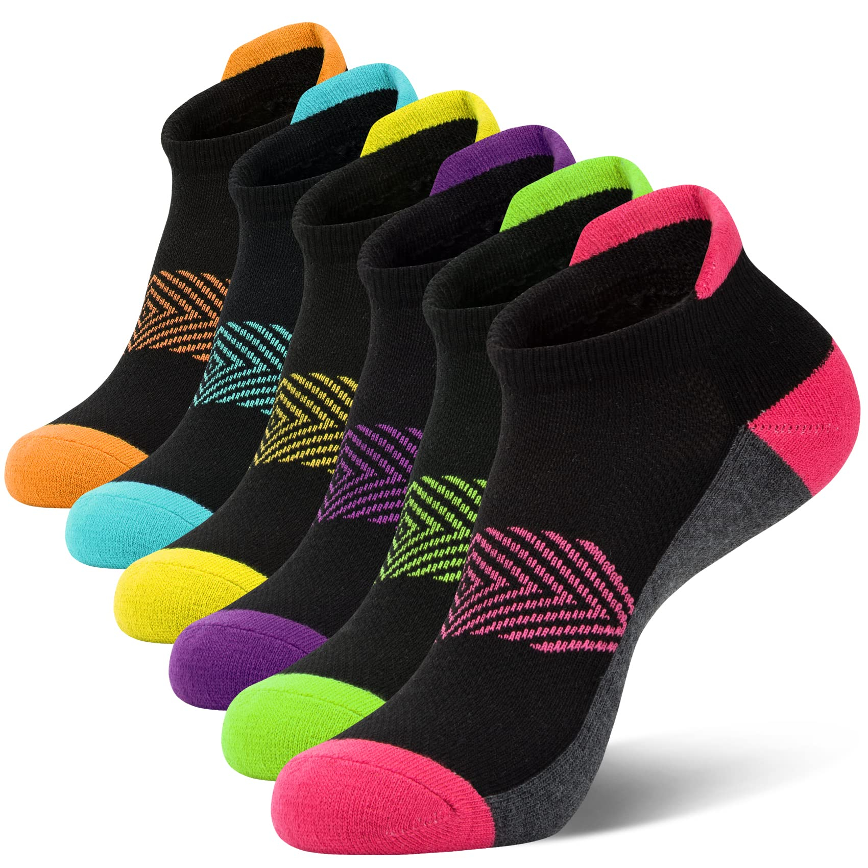 6 PARES Calcetines Deportivos para Correr para Mujeres,de Algodón Transpirables, de Trabajo Acolchados, Deportivos(Talla 35-40) 3 MODELOS