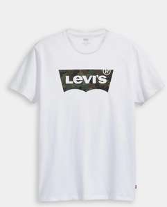 Levi's HOUSEMARK GRAPHIC - Camiseta estampada - denim blanco