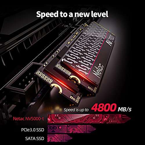 Netac NV5000 2TB NVME 1.4 Interno SSD M.2 PCIe 4.0 4800MB/s (Cupon)