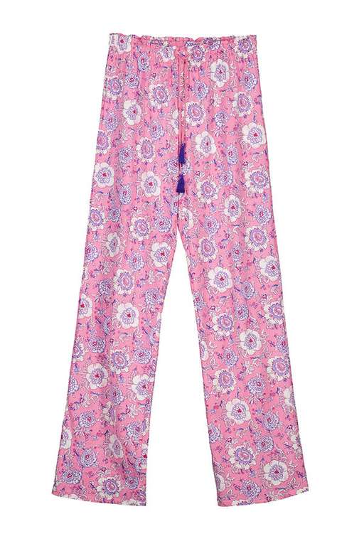 WOMEN'SECRET Pantalón 100% algodón estampado rosa fucsia