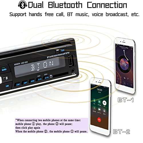 Radio MP3 coche con función de grabación de las fuentes de sonido,marca ZUNATE.