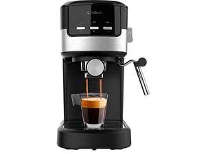 Cafetera express - Cecotec Power Espresso 20 Pecan, 20 bar, 1100 W, 1.25 l, 2 tazas, Vaporizador, Manmetro (+Amazon))