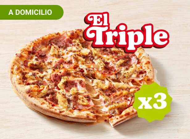 Telepizza 3 Medianas por 8,95€/u a Domicilio